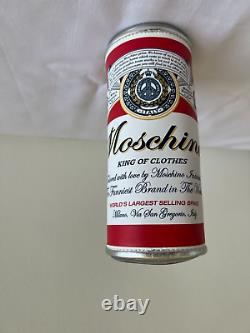 SS20 Moschino Couture Jeremy Scott Calfskin Clutch Budweiser Shaped Can Bag