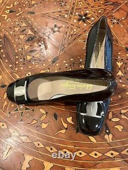 Salvatore Ferragamo Brown Patent leather Shoes. Sz 9AA NEW. Retail $599