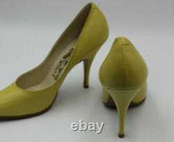 Salvatore Ferragamo Women's Chianti Limone Kid Limited Edition Heel Size 38 M