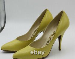 Salvatore Ferragamo Women's Chianti Limone Kid Limited Edition Heel Size 38 M