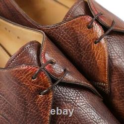 Santoni Fatte a Mano Special Edition Bison Leather Derby US 8.5 Shoes NIB