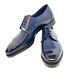 Santoni Limited Edition Blue Leather Mens Shoes, Msrp $2000