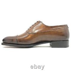 Santoni Limited Edition Brown Leather Mens Shoes, MSRP $1750