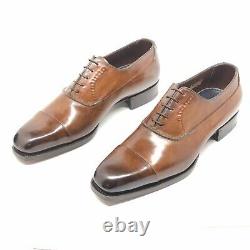 Santoni Limited Edition Brown Leather Mens Shoes, MSRP $1750
