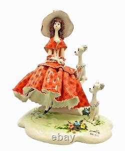 Sitting Lady With Dogs Figurine by Zampiva Lmtd. Edition 300 Pices only Worldwide