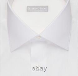Stefano Ricci NWT Luxe Dress Shirt Size 15.5 39 Solid White Cotton Made In Italy