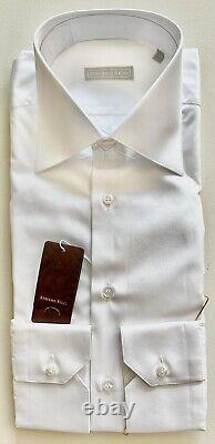 Stefano Ricci NWT Luxe Dress Shirt Size 15.5 39 Solid White Cotton Made In Italy