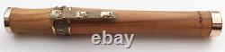 Stipula DaVinci Capless Limited Edition Fountain Pen, Olive Wood, 14K Gold Med