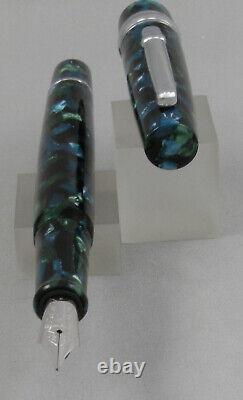 Stipula Novecento Aqua Paradise Pen Limited Edition Fountain Pen 14kt Stub Nib