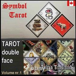 Tarot card double face cards deck russian gypsy fortune telling vintage oracle