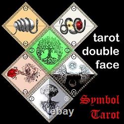 Tarot card double face cards deck russian gypsy fortune telling vintage oracle