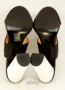 VERSACE LIMITED EDITION Cutout Leather ITALY Mules Sandals High Heel sz 9.5 New