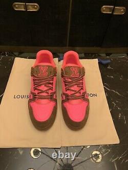 VIRGIL ABLOH Louis Vuitton Trainer Sneakers PINK LV9 US10 Limited Edition