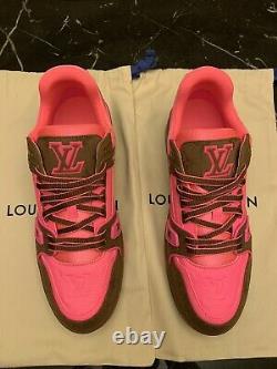 VIRGIL ABLOH Louis Vuitton Trainer Sneakers PINK LV9 US10 Limited Edition