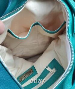 Valentina Genuine Leather Backpack Teal Made in Italy, 13×10×4 in, NWT