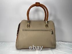 Valentina Italy-today Nwt-$199.00-msrp $245.00- Taupe /tan Leather Satchel