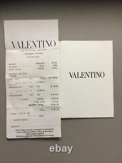 Valentino $795 Rockstud White Ivory Leather Flats Pointy Sz 40 9 NEW LTD EDITION