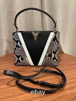 Versace Virtus Square Python Designer Bag Limited Edition RARE withdust bag, strap