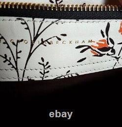 Victoria Beckham Floral Tissue Leather Clutch Bag Tote Leather $1920 S/S 17 New