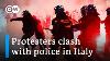 Violent Protests Erupt In Italy Over Coronavirus Restrictions Dw News