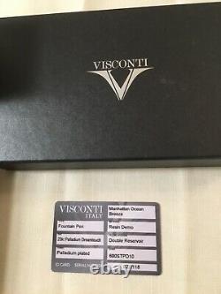 Visconti Limited Edition Ocean Breeze Fountain Pen 23kt Palladium Medium Nib