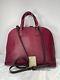 Vittoria Napoli Italy-today Nwt $299.00-msrp$425.00- Wine Leather Lizard Dome