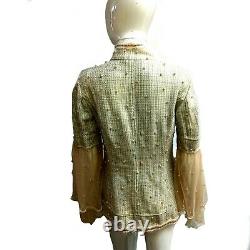 Woman clothing jacket elegant spring original luxury fashion tweed embroidered 2