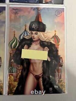 Zenescope Grimm Fairy Tale 2021 World Tour Russia Italy Cover Z Lot of 4