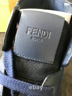 1 000 $ Fendi Édition Limitée De Haute Taille Hauts Sneakers Us 11 Made In Italy