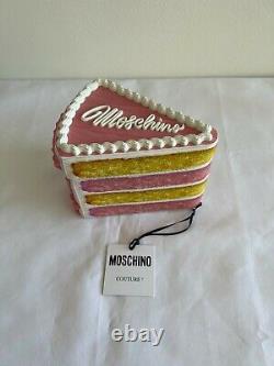 1085 $ Aw20 Moschino Couture Jeremy Scott Cake Slice Clutch Logo Marie Antoinette