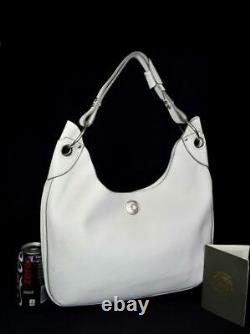 $1250 NWT Ghurka Le Chandra Blanc Pebble Sac à main fourre-tout en cuir italien Purse Bag