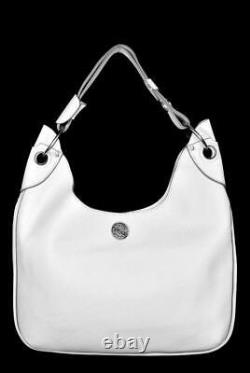 $1250 NWT Ghurka Le Chandra Blanc Pebble Sac à main fourre-tout en cuir italien Purse Bag