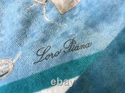 660$ Loro Piana Turquoise Edition Limitée Serviette De Plage En Coton Fabriqué En Italie