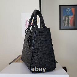 7 500 $ Lady Dior Noir Cuir Noir Piste Limitée Sac Moyen