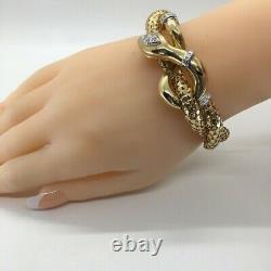 $9500 / Italie / Designer (52/115 Edition Limitée) Bracelet De Serpent Diamant / 14k