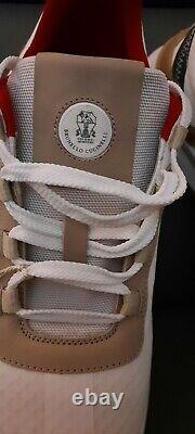 995$ Brunello Cucinelli Mens Sneaker Avec Logo Szus 8/42 IL A Été Fabriqué En Italie
