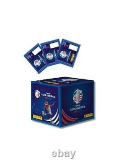Album Panini Copa America 2024 et 2 boîtes de stickers (100 paquets) Version USA