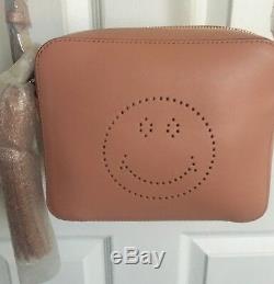 Anya Hindmarch Femmes Smiley Happy Face Sac À Bandoulière. Rose Special Edition. Nwt