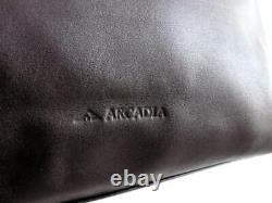 Arcadia Italy Brown Leather Seat Buckle Ltd. Édition Med. Purse À L'épaule Rt 395 $