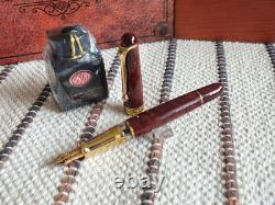 Aurora 88 Édition Limitée 680 Stylo Plume en Laque Marron Cigaro avec Plume en Or 18K