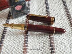 Aurora 88 Édition Limitée 680 Stylo Plume en Laque Marron Cigaro avec Plume en Or 18K