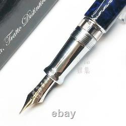 Aurora 88 Limited Edition 688 Sigaro Bleu Marbre 18k Flexible F Fontaine Nib Pen