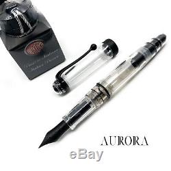 Aurora 88 Limited Edition Démonstrateur Transparent Mat Nib 18k Noir Stylo-plume