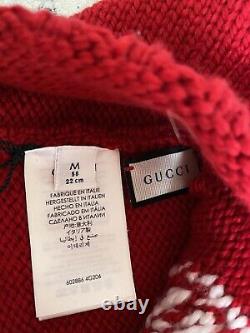 Authentic Gucci Gg Logo Red M/58 22cm 100% Laine Beanie Limited Edition T.n.-o.