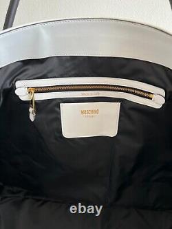 Aw20 Moschino Couture Jeremy Scott White Shopper Avec Black Logo