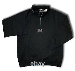 Bally Limited Edition Black Cotton Demi-zip Taille Sweater Xl, Fabriqué Au Portugal