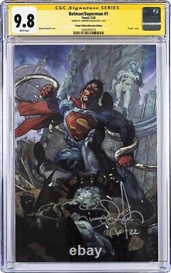 Batman/Superman #1 Édition Musée Italien Signée par Simone Bianchi Cgc Ss 9.8