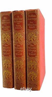 Bibliothèque mensuelle de voyages de l'Atlantique Italie Hollande France 1907 Volumes 2, 3, 5