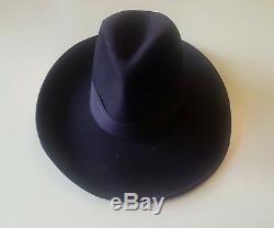 Borsalino Fedora Marque New Black Hat Jhonny Profond Gold Label 56 Limited Edition