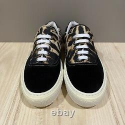 Burberry Mf Wilson Kc Sneakers En Coton Avecvintage Check & Suede Sz 8.5 Avec Boîte